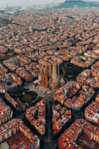 intercâmbio em Barcelona com vista panorâmica da cidade